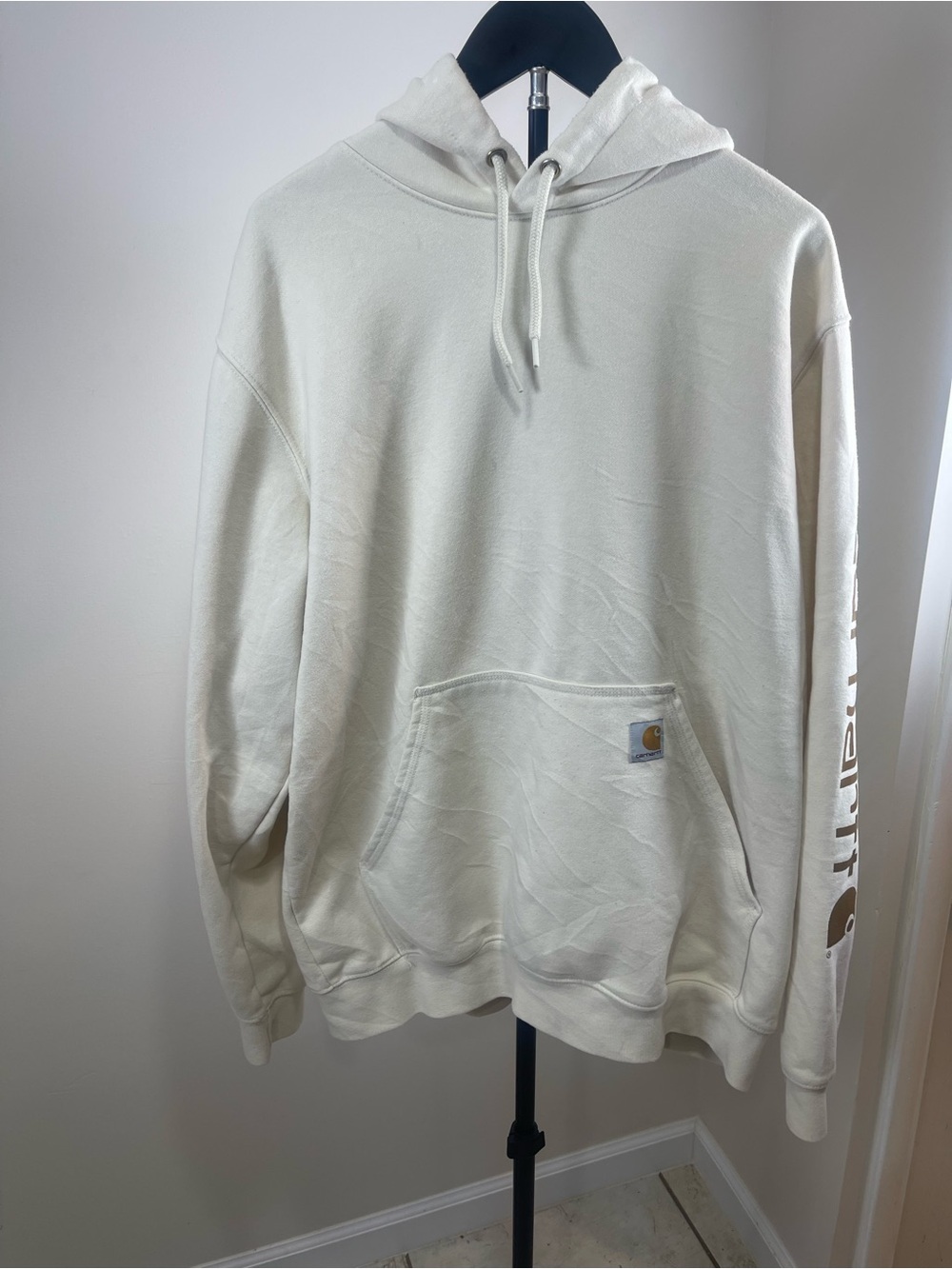 Carhartt Cream Hooded Pullover Sweatshirt